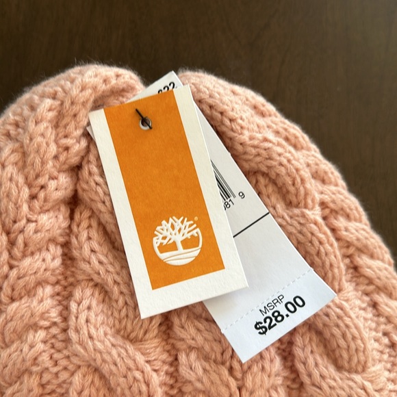 Soft Pink Cable Timberland Thermal Plush Lined Beanie - Picture 2 of 4
